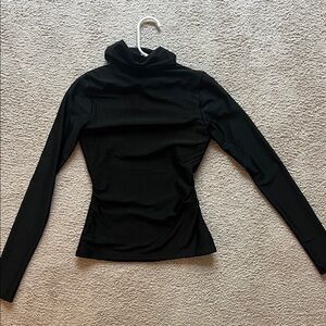 Black Long Sleeve Turtleneck Top